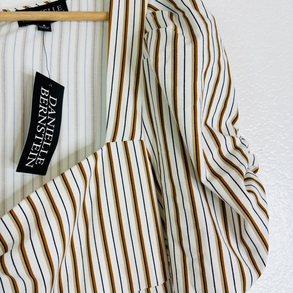 NWT Danielle Bernstein Striped Midi Dress - Picture 5 of 7